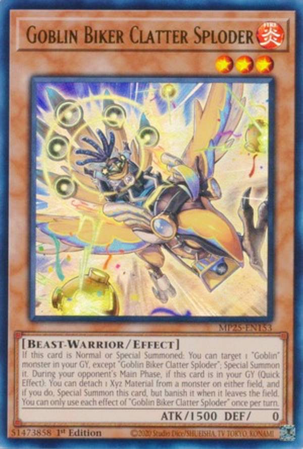 遊戯王 MP25-EN153 百鬼羅刹 爆音クラッタ Goblin Biker Clatter Sploder (英語版 1st Edition ウルトラレア) 2025 Mega-Pack Bundle