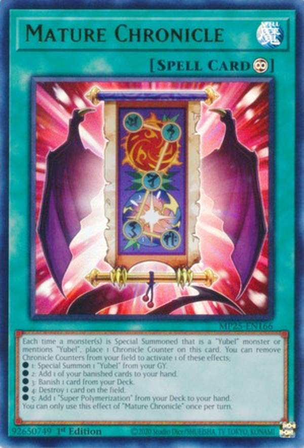 遊戯王 MP25-EN166 マチュア・クロニクル Mature Chronicle (英語版 1st Edition ウルトラレア) 2025 Mega-Pack Bundle
