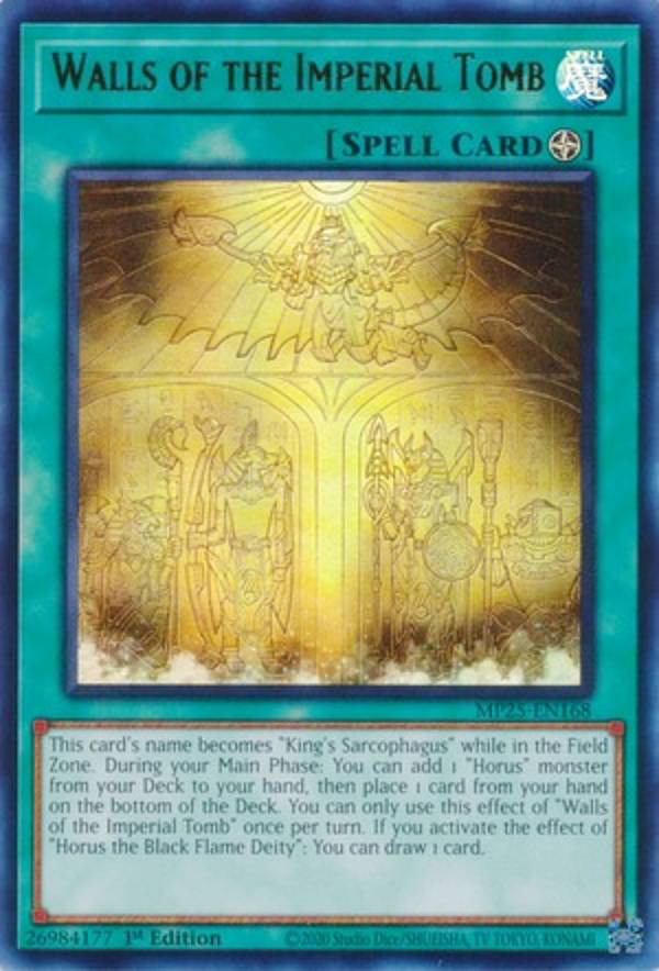 遊戯王 MP25-EN168 王墓の石壁 Walls of the Imperial Tomb (英語版 1st Edition ウルトラレア) 2025 Mega-Pack Bundle