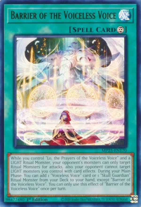 遊戯王 MP25-EN170 粛声なる結界 Barrier of the Voiceless Voice (英語版 1st Edition ウルトラレア) 2025 Mega-Pack Bundle