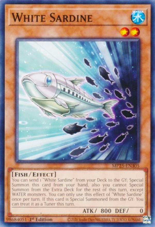 遊戯王 MP25-EN305 白鰯 White Sardine (英語版 1st Edition ノーマル) 2025 Mega-Pack Bundle