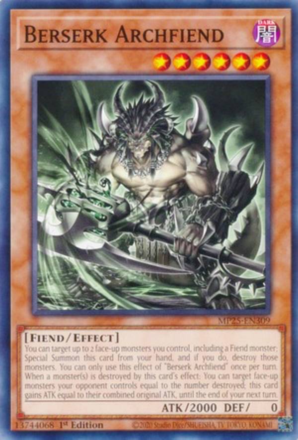 遊戯王 MP25-EN309 バーサーク・デーモン Berserk Archfiend (英語版 1st Edition ノーマル) 2025 Mega-Pack Bundle