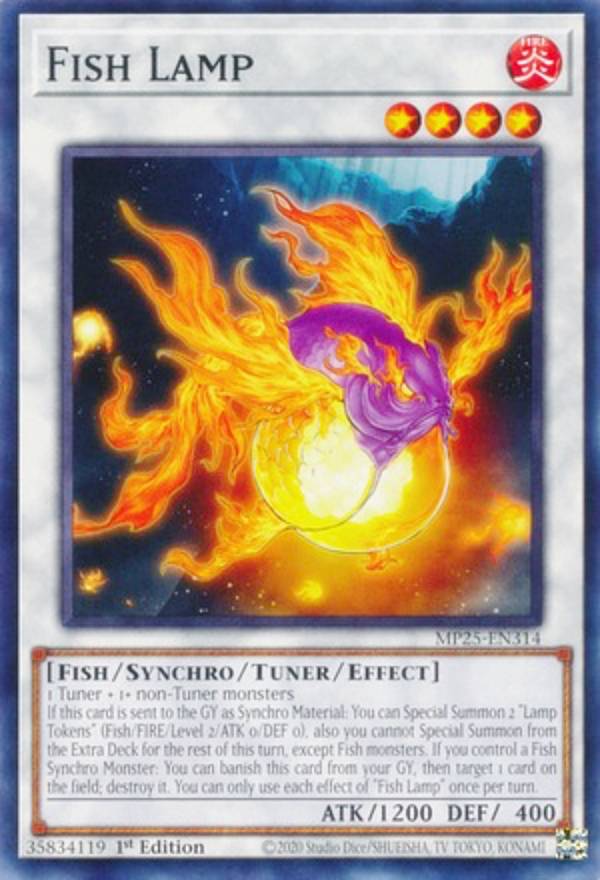 遊戯王 MP25-EN314 灯魚 Fish Lamp (英語版 1st Edition ノーマル) 2025 Mega-Pack Bundle