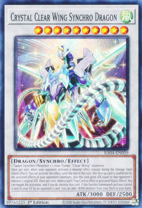 REALiZEۥӡȥ쥫2Ź㤨ͷ RA04-EN059 ꥹ륯ꥢ󥰡󥯥ɥ饴 Crystal Clear Wing Synchro Dragon (Ѹ 1st Edition ѡ쥢 Quarter Century StampedeפβǤʤ30ߤˤʤޤ