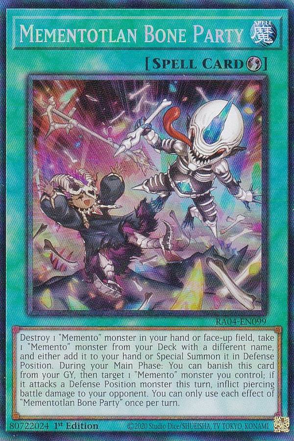 遊戯王 RA04-EN099 メメント・ボーン・パーティー Mementotlan Bone Party (英語版 1st Edition プリズマティックコレクターズレア) Quarter Century Stampede