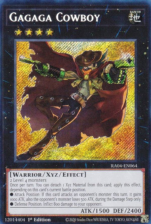 遊戯王 RA04-EN064 ガガガガンマン Gagaga Cowboy (英語版 1st Edition シークレットレア) Quarter Century Stampede