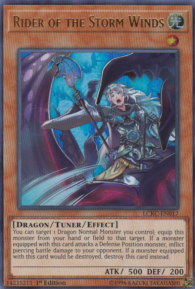遊戯王 LCKC-EN017 暴風竜の防人 Rider of the Storm Winds(英語版 1st Edition ウルトラレア) Legendary Collection