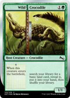 マジックザギャザリング英語版 MTG UST EN 125 Wild Crocodile 野生のクロコダイル(英語版コモン) Unstable Box ボックス収録