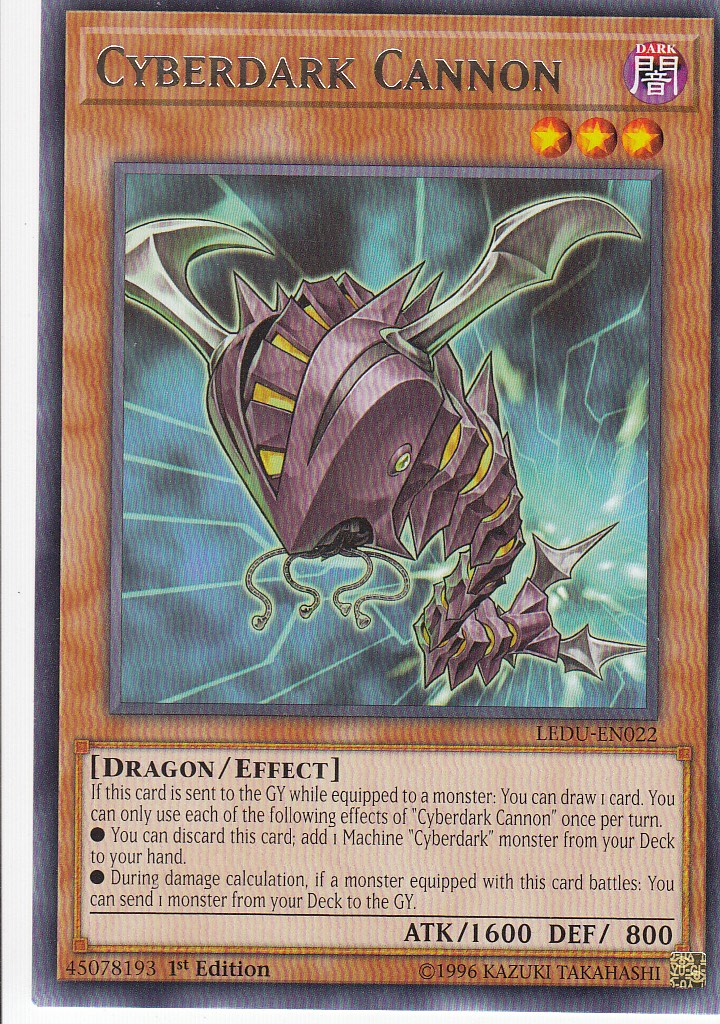 遊戯王 LEDU-EN022 Cyberdark Cannon サイバー・ダーク・カノン（英語版 1st Edition レア)【新品】