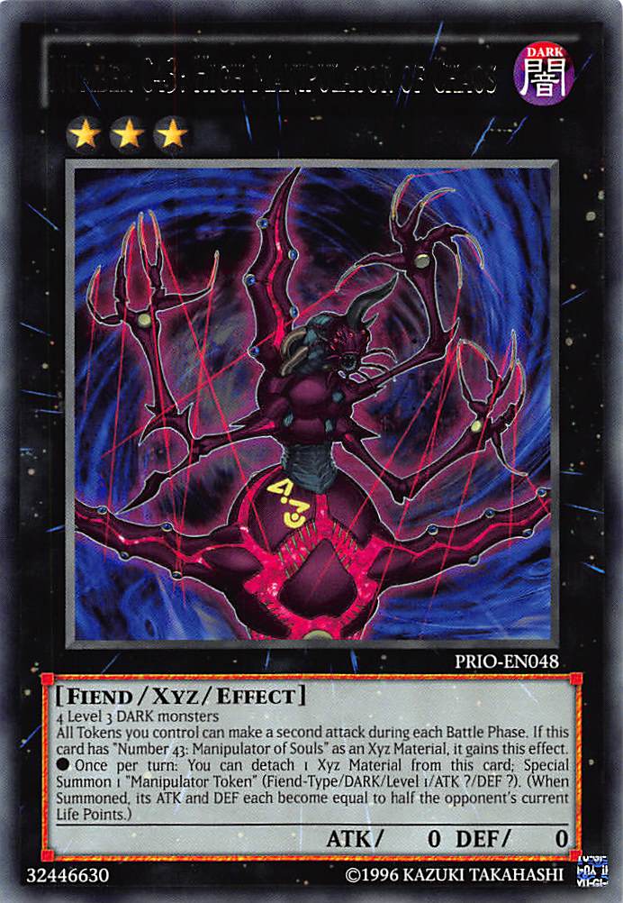 遊戯王 PRIO-EN048 CNo.43 魂魄傀儡鬼神カオス・マリオネッター Number C43: High Manipulator of Chaos(英語版 Unlimited Edition レア)【新品】