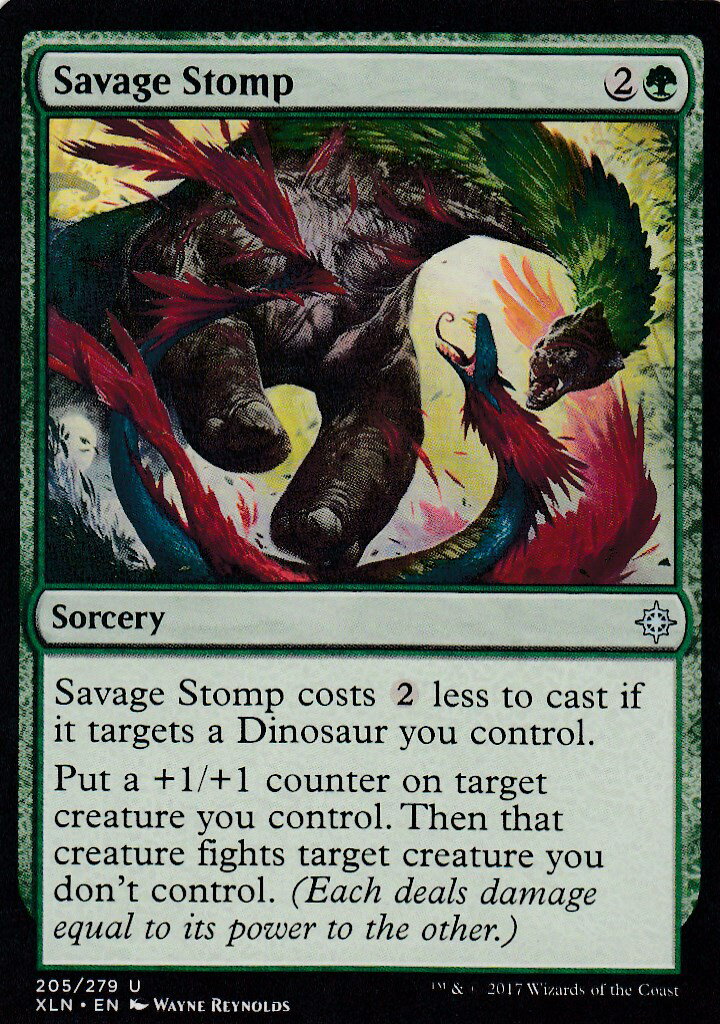 マジックザギャザリング MTG 英語版 XLN EN 205 Savage Stomp 凶暴な踏みつけ(英語版アンコモン)【新品】