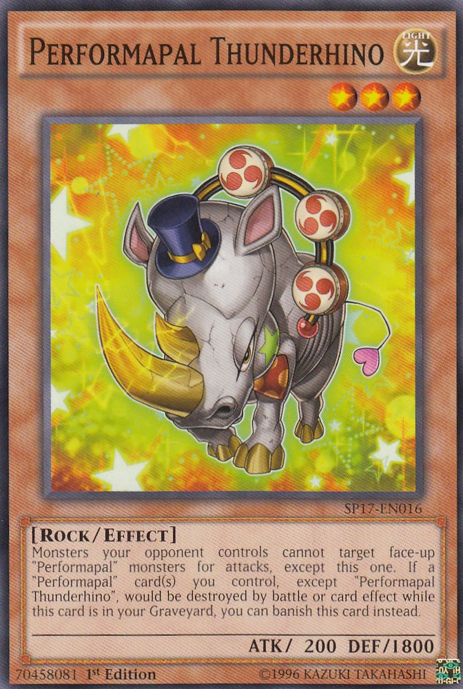 遊戯王 SP17-EN016 EMジンライノ Performapal Thunderhino(英語版 1st Edition ノーマル)