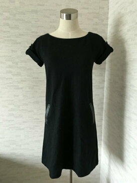 INDIVI【インディヴィ】シンプルワンピースタイト半袖 05 黒【中古】