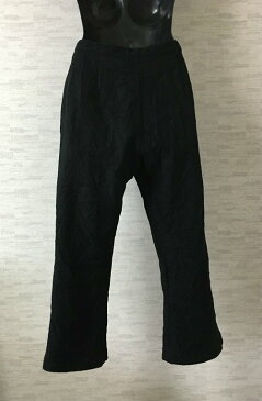 tricot COMME des GARCONS【トリココム・デ・ギャルソン】ウールクロップドパンツ黒Mしわ加工【中古】