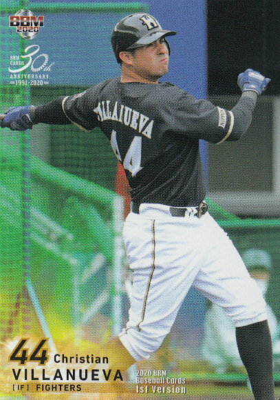 BBM 2020 124 ビヤヌエバ 北海道日本ハムファイターズ (レギュラーカード) ベースボールカード 1stバー..