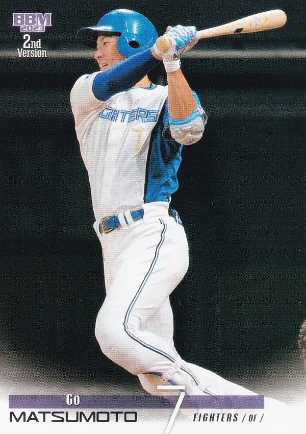 BBM ベースボールカード 477 松本 剛 北海道日本ハムファイターズ (レギュラーカード) 2023 2ndバージョン