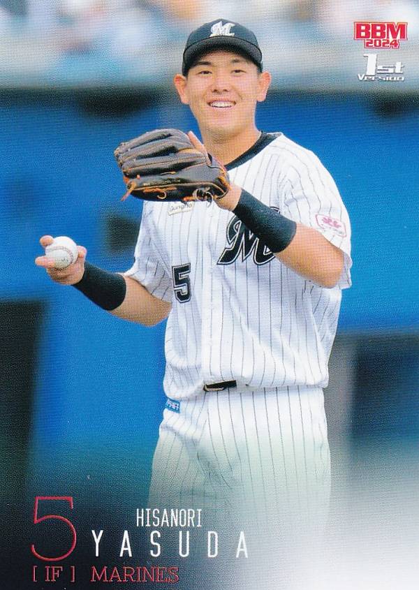 BBM ベースボールカード 201 安田尚憲 千葉ロッテマリーンズ (レギュラーカード) 2024 1stバージョン