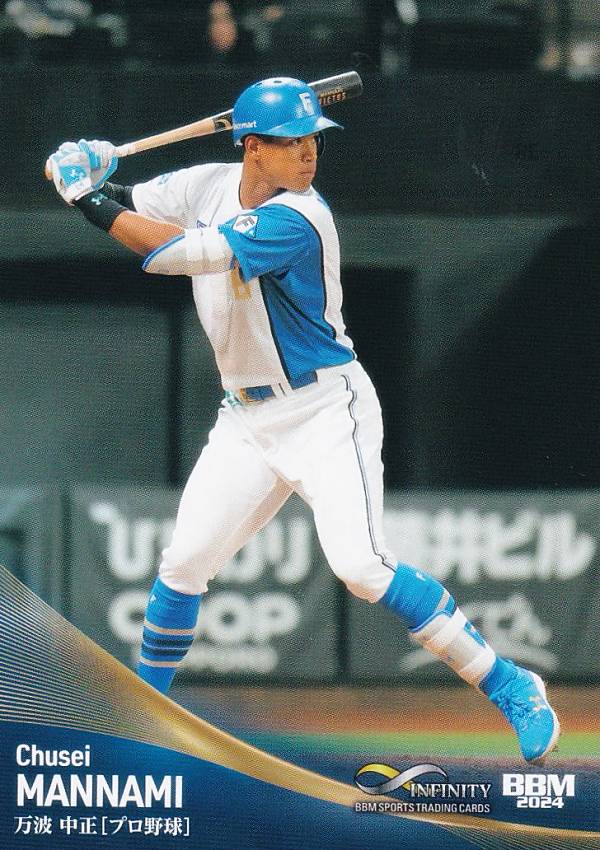 BBM スポーツトレーディングカード 23 万波中正 北海道日本ハムファイターズ プロ野球 (レギュラーカード) 2024 INFINITY