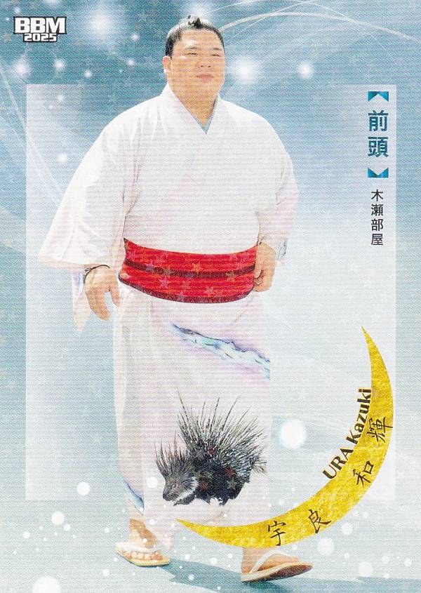 【キラカード版】BBM 2025 大相撲カード 16 宇良 和輝 前頭 (レギュラーカード) 「和」-NAGOMI-