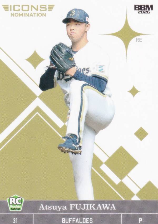 乐天商城 - BBM ベースボールカード 08 藤川敦也(ROOKIE) オリックス・バファローズ (レギュラーカード) 2026 ICONS NOMINATION