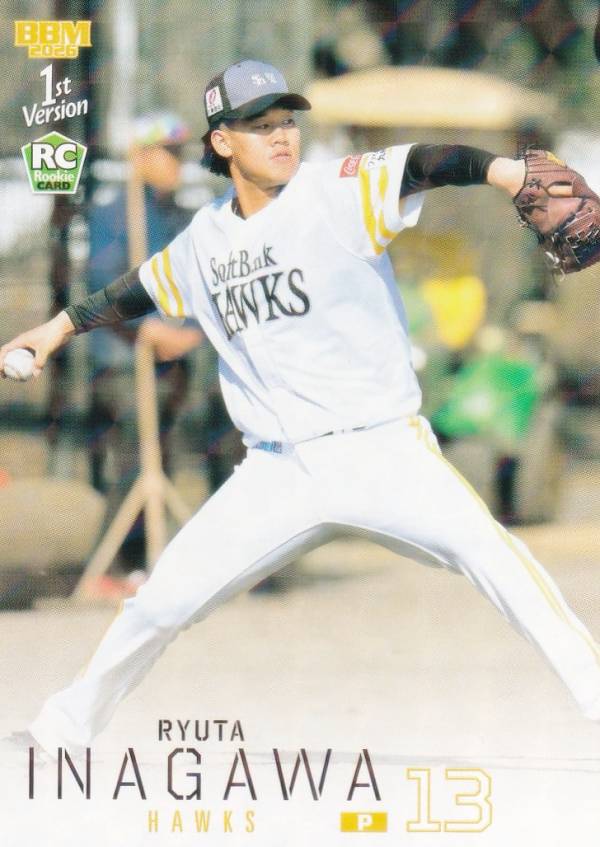 【キラカードパラレル】BBM ベースボールカード 024 稲川竜汰(ROOKIE) 福岡ソフトバンクホークス (レギュラーカード) 2026 1stバージョン