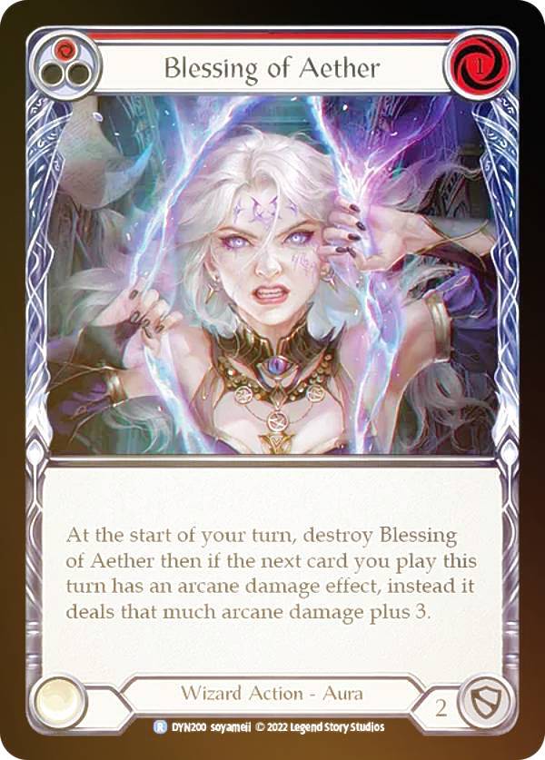 【レインボー・FOIL】フレッシュ＆ブラッド DYN 200 Blessing of Aether (R レア) Dynasty Flesh and Blood