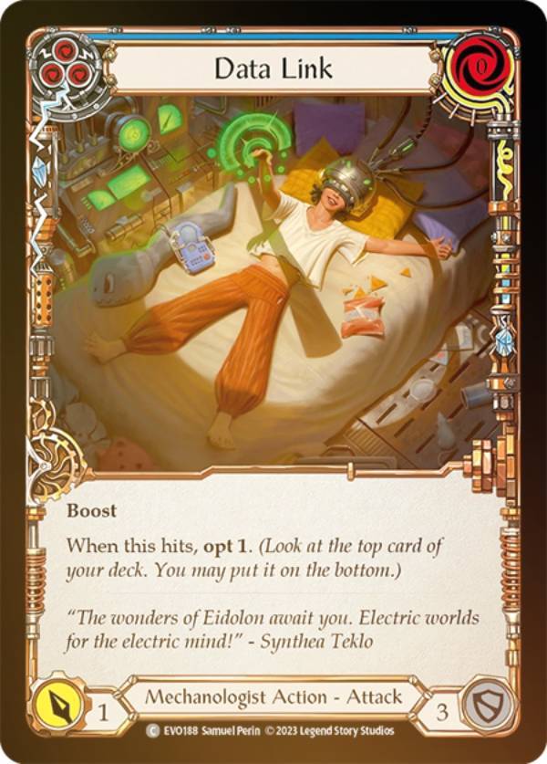 【レインボー・FOIL】フレッシュ＆ブラッド EVO 188 Data Link (C コモン) Bright Lights Flesh and Blood