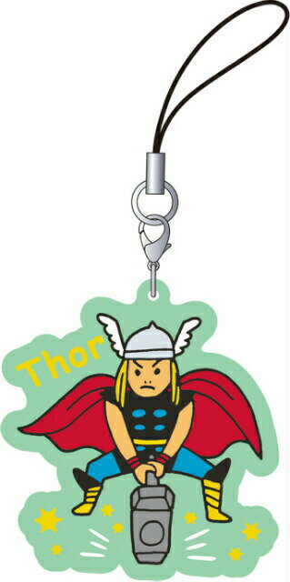 【ソー(名前入り)】マーベル・コミック ラバーストラップコレクション ミニキャララメ