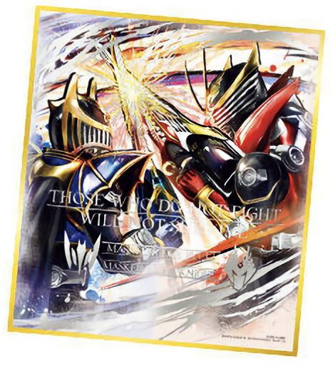 【[銀色箔押しメタリック] SP-10.仮面ライダー龍騎「友情のバトル」 (劇画風コレクション) 】 仮面ライダー 色紙ART 特別弾