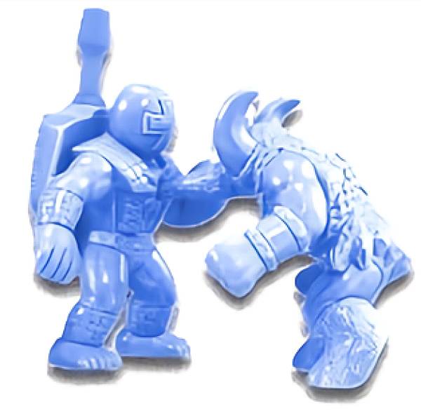 【ノーズフェンシング（マンモスマンvsレオパルドン） (青Ver.) 】 キン肉マン キンケシ19