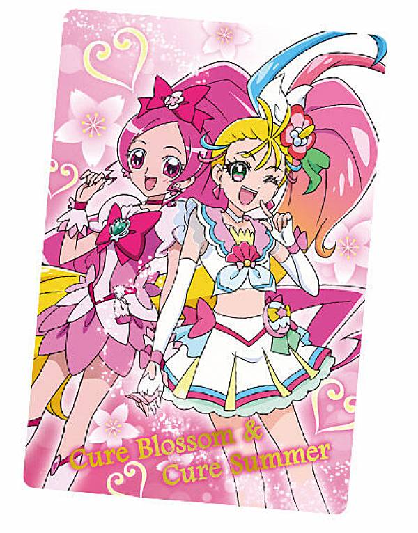 【P10.キュアブロッサム＆キュアサマー】 映画トロピカルージュ プリキュア 雪のプリンセスと奇跡の指輪 キラキラカードグミ