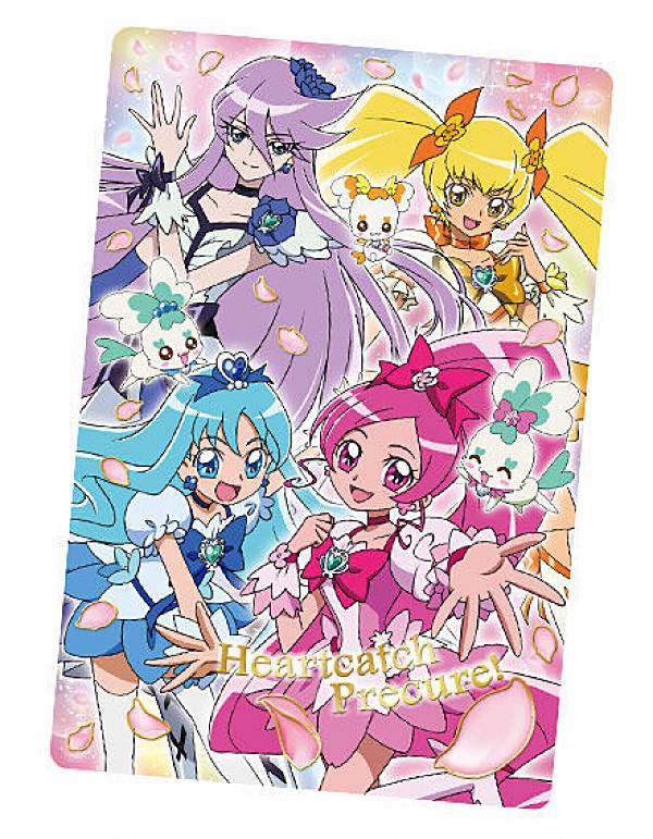 【[金色箔押し] P18.ハートキャッチプリキュア！集合】 映画トロピカルージュ!プリキュア 雪のプリンセスと奇跡の指輪! キラキラカードグミのサムネイル