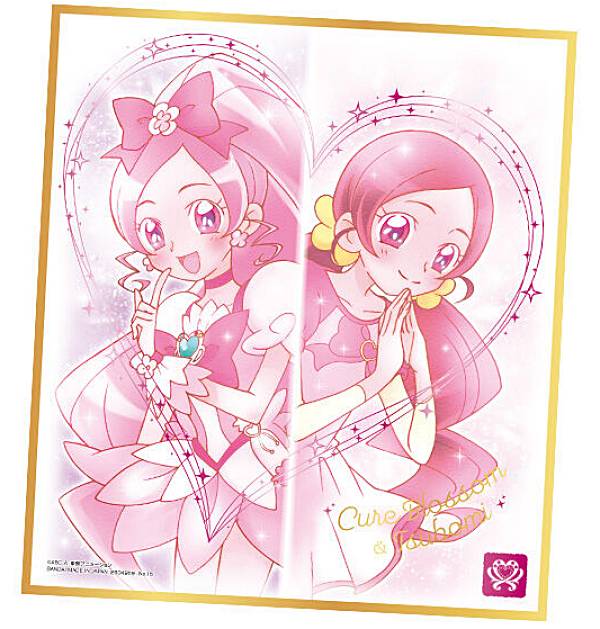 【 ピンク 金色箔押し No.15 キュアブロッサム＆つぼみ】 プリキュア 色紙ART6