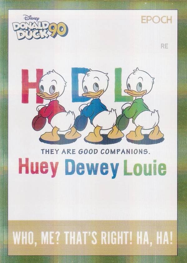 【[イエロー箔 057/275] 34P ヒューイ＆デューイ＆ルーイ (インサートカードA/レギュラーパラレル) 】 DONALD DUCK ドナルドダック 90周年プレミアムコレクションカード