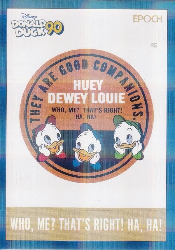 【[ブルー箔 018/250] 35P ヒューイ＆デューイ＆ルーイ (インサートカードA/レギュラーパラレル) 】 DONALD DUCK ドナルドダック 90周年プレミアムコレクションカード