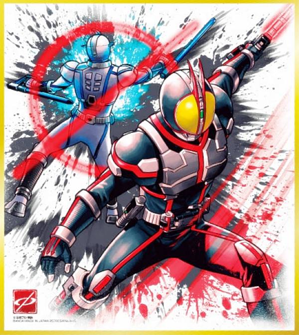 【No.15 ファイズ vs サイガ】 仮面ライダー 色紙ART 9