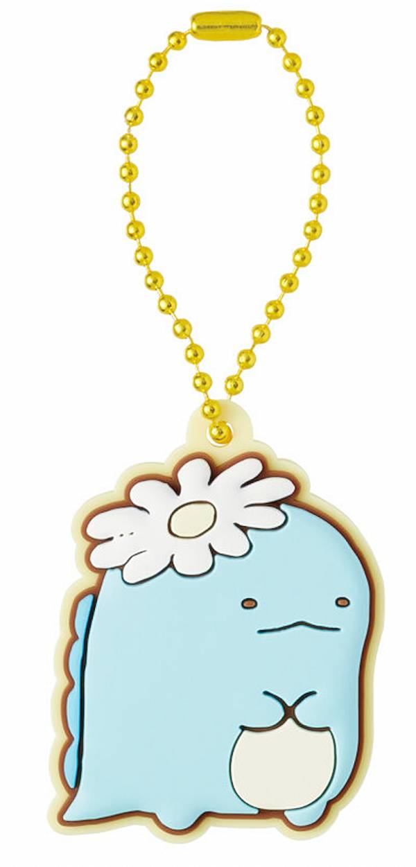 【10. とかげ（お花）】 すみっコぐらし ぷっくりラバマスグミ3 ※ストラップのみ