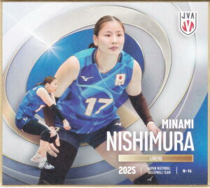 【N-14 西村弥菜美 (ノーマル) 】 バレーボール女子日本代表2025 トレーディングmini色紙