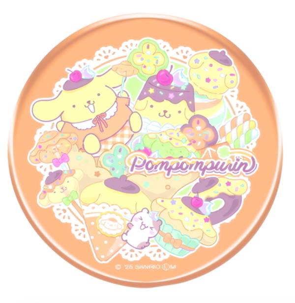 【5.ポムポムプリン】 サンリオキャラクターズ キラキラBIG缶バッジのサムネイル