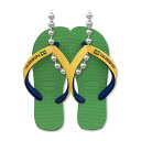 【brasil mix 1985 Leaf Green/Marine Blue 234 - M68】Havaianas（ハワイアナス） サンダルチャーム