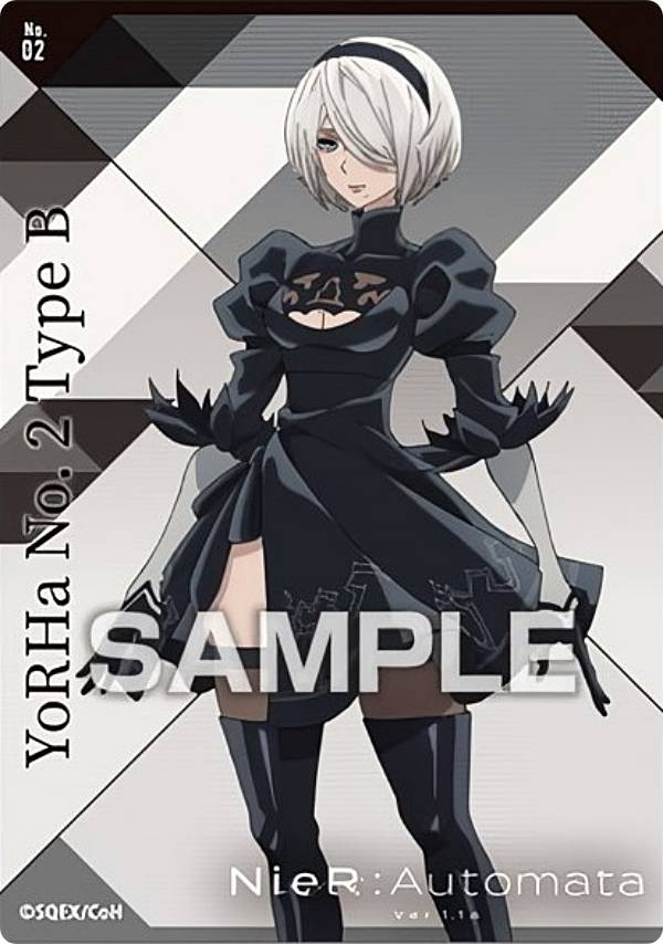 【No.02 ヨルハ二号B型】NieR:Automata Ver1.1a クリアカードコレクションガム ※カードのみ