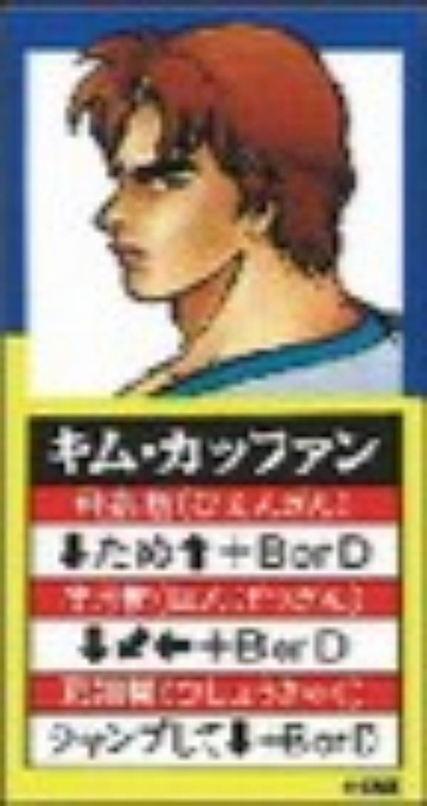 【キム・カッファン】餓狼伝説SPECIAL 技表マグネット