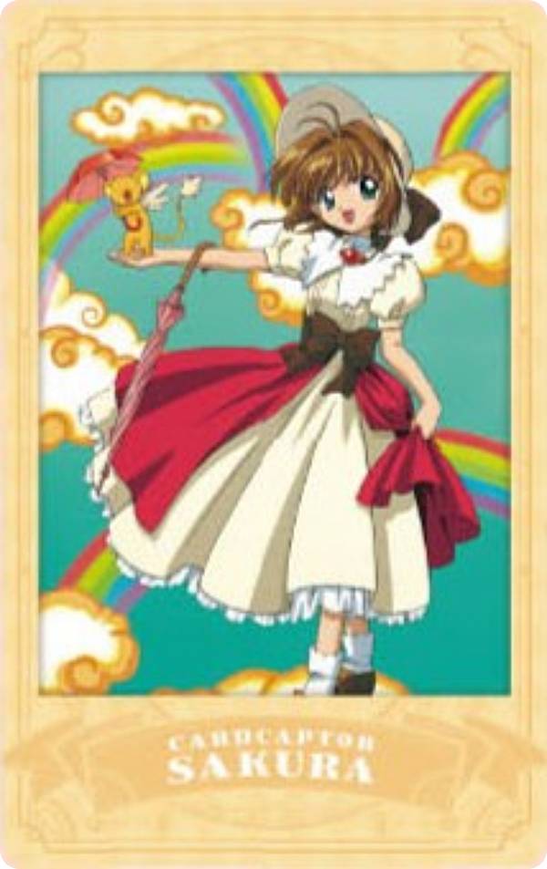 【木之本桜(背景グリーン/虹)】カードキャプターさくら スナップマイドのサムネイル