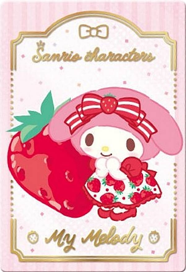 【[箔押し仕様] No.30 マイメロディ (スペシャル) 】サンリオキャラクターズ ウエハース10〜いちご新聞の50周年をみんなでおいわい〜のサムネイル