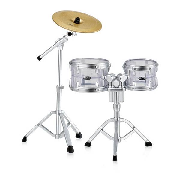 【HIGH TOM & LOW TOM & STAND & CHINA CYMBAL】Pearl Drums Miniature Collection2