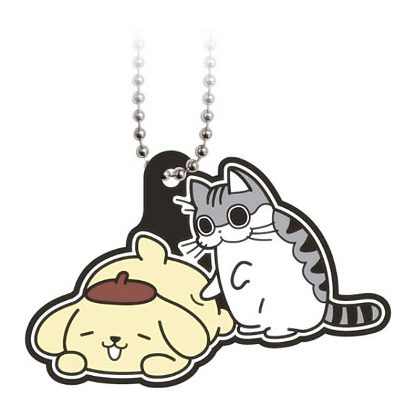【ポムポムプリン×キュルガB】夜は猫といっしょ×サンリオキャラクターズ スペシャルラバーマスコットのサムネイル