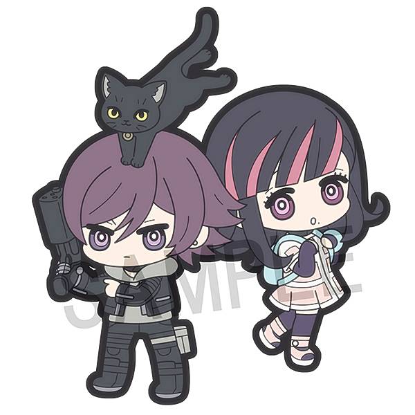 【運び屋＆一般人＆黒猫】 ラバーマスコット バディコレ アクダマドライブ