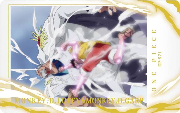 【OP2-16.モンキー・D・ルフィ＆モンキー・D・ガープ (R レア) 】 イタジャガ ワンピース with プラマイド LOG.2