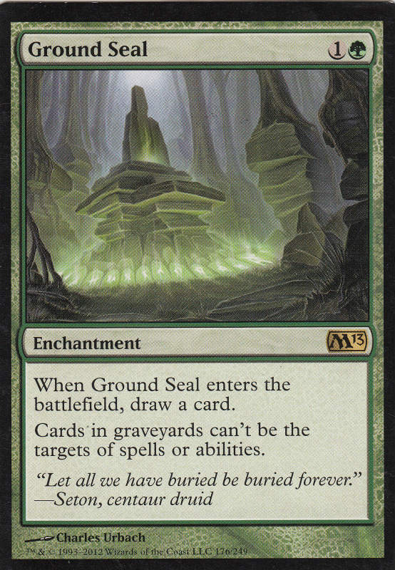 【プレイ用】マジックザギャザリング MTG 地の封印(英語版レア)【中古】