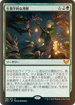 【FOIL】マジックザギャザリング STX JP 128 生態学的な理解 (日本語版 神話レア) ストリクスヘイヴン：魔法学院